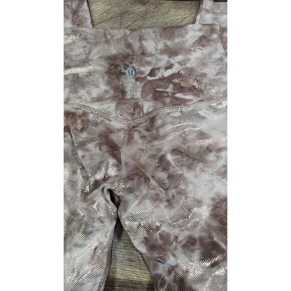 Lululemon Align HR Pant 25” Shine Legging Brown Bronze Foil Women's Size 4 NWT - Picture 4 of 9